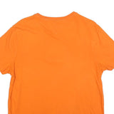 TOMMY HILFIGER Mens Orange Graphic T-Shirt M Short Sleeve Crew Neck Cotton Blend