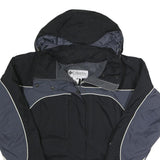 COLUMBIA Womens Black & Grey Outdoor Jacket XL Polyester Blend Zip Hooded