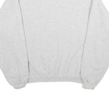 CHAMPION Womens Grey Cotton Blend Crew Neck Sweatshirt L Casual Pullover