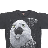 ROCK EAGLE Single Stitch Mens Black Eagle Graphic T-Shirt L Short Sleeve