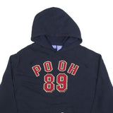 DISNEY Womens Navy Blue Pooh 89 Pullover Hoodie L Cotton Blend