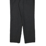 CHADWICKS Womens Wool Black Relaxed Straight Trousers W27 L28 Classic Formal