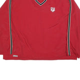 GAME Mens Red V-Neck Pullover Sweatshirt 2XL Lightweight Retro Style