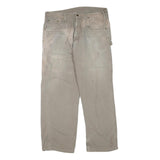 CARHARTT Mens Cotton Blend Beige Regular Fit Straight Leg Trousers W38 L32