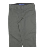 DICKIES Womens Cotton Blend Grey Regular Straight Trousers W29 L26 Workwear