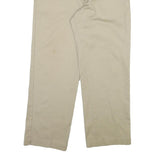 DICKIES Mens Beige Cotton Blend Regular Straight Trousers W36 L30 Workwear Zip