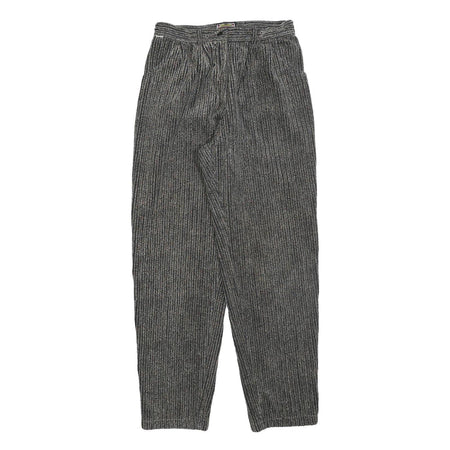 OFFSHORE Womens Grey Cotton Blend Regular Fit Trousers W28 L30 Ribbed Texture
