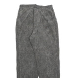 OFFSHORE Womens Grey Cotton Blend Regular Fit Trousers W28 L30 Ribbed Texture
