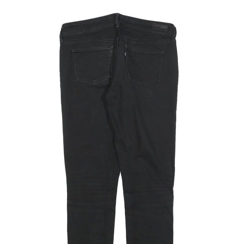 LEVI'S Womens Jeans Black Slim Skinny Denim Medium W31 L31 Zip Cotton Blend