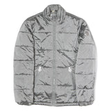 MICHAEL KORS Womens Grey Jacket S Polyester Puffer Zip Casual Lightweight