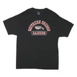 CHAMPION Mens Black Southern Oregon Raiders Graphic T-Shirt XL Crew Neck Short