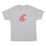 CHAMPION Mens Grey L Cotton Blend Graphic T-Shirt Short Sleeve Crew Neck