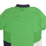 TOMMY HILFIGER Mens Green & Navy Short Sleeve Colourblock 2XL Polo Shirt Cotton