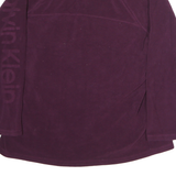 CALVIN KLEIN Womens Purple Plain Pullover Jumper Crew Neck Basic Knit L Casual