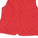 ST JOHNS BAY Womens Red Quilted Zip Jacket L Polyester Blend Casual Outerwear