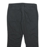 NORTH SAILS Womens Cotton Blend Black Regular Fit Straight Leg Trousers W32 L24
