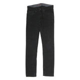 VANS Mens Slim Black Jeans Cotton W26 L26 Zip Pockets Casual Streetwear