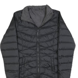 THE NORTH FACE Womens Black Reversible Puffer Jacket S Polyester Zip Outerwear
