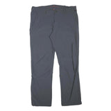 MAIER Mens Polyester Blend Blue Regular Straight Trousers W38 L32 Outdoor Casual