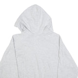 REEBOK Womens Grey Zip Up Hoodie UK 12 Cotton Blend Casual Sweatshirt