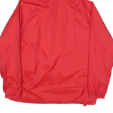 CHARLES RIVER Mens Red Nylon Hooded Jacket L Plain Water Resistant Zip