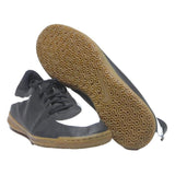 NIKE Tiempo Mens Lace-Up Trainers Black White Leather UK 10 Indoor Sports