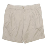 CHAPS Mens Shorts Beige Casual Plain L W36 Summer Cotton Comfort