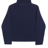 FILA Womens Navy Blue Logo Hoodie Hooded Sweatshirt S Polyester Blend Casual