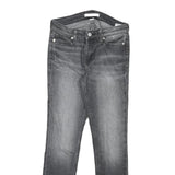 Calvin Klein Womens Jeans Black Slim Skinny Denim Medium W26 L27 Stylish Zip