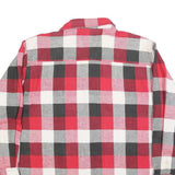 FIVE BROTHER Mens Red Black & White Check Shirt 2XL Cotton Blend Casual Workwear