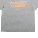 NIKE Mens Grey & Orange Flight Crew Graphic T-Shirt XL Short Sleeve Crew Neck