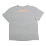 NIKE Mens Grey & Orange Flight Crew Graphic T-Shirt XL Short Sleeve Crew Neck