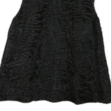 Womens Black Faux Fur Sleeveless Jacket M Polyester Blend Plush Warm Soft