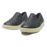 STEVE MADDEN Womens Black Quilted Slip-On Trainers Polyester Blend UK 8