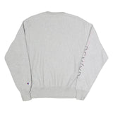 CHAMPION Mens Grey Crew Neck M REVXP Graphic Sweatshirt Cotton Blend Pullover