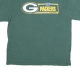 MAJESTIC Mens Green Green & Yellow Packers Graphic T-Shirt XL Short Sleeve Crew
