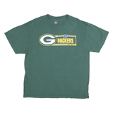 MAJESTIC Mens Green Green & Yellow Packers Graphic T-Shirt XL Short Sleeve Crew