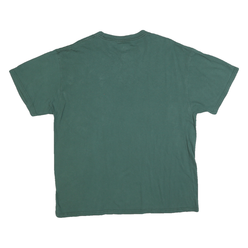 MAJESTIC Mens Green Green & Yellow Packers Graphic T-Shirt XL Short Sleeve Crew