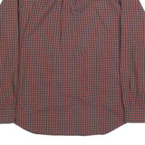 NAUTICA Mens Red & Black Check Shirt L Button Down Collar Long Sleeve Casual