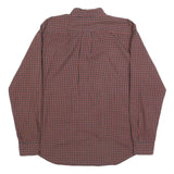 NAUTICA Mens Red & Black Check Shirt L Button Down Collar Long Sleeve Casual
