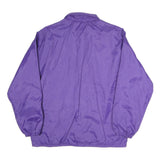 DUNBROOKE Mens Purple Nylon Coach Jacket L Button Plain Lightweight Outerwear
