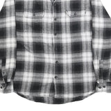 WOOLRICH Mens Black & White Check Shirt L Cotton Blend Long Sleeve Casual