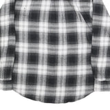 WOOLRICH Mens Black & White Check Shirt L Cotton Blend Long Sleeve Casual