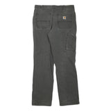 CARHARTT Mens Jeans Grey Regular Straight Denim Medium W34 L31 Workwear