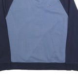 TOMMY HILFIGER Mens Blue & Navy Crew Neck 2XL Cotton Blend Sweatshirt Casual