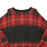 TOMMY HILFIGER Womens Red & Black Patterned Jumper Crew Neck Basic Knit L