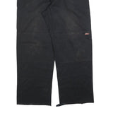 DICKIES Mens Regular Black Cotton Blend Trousers W36 L32 Workwear Zip Closure