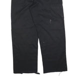 DICKIES Mens Regular Black Cotton Blend Trousers W36 L32 Workwear Zip Closure