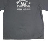 DICKIES Mens Grey BBQ Chicago Work Shirt 2XL Polyester Blend Button Short Sleeve