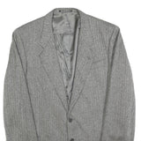 REDI Mens Black & White Classic Jacket M Cashmere Blend Herringbone Pattern